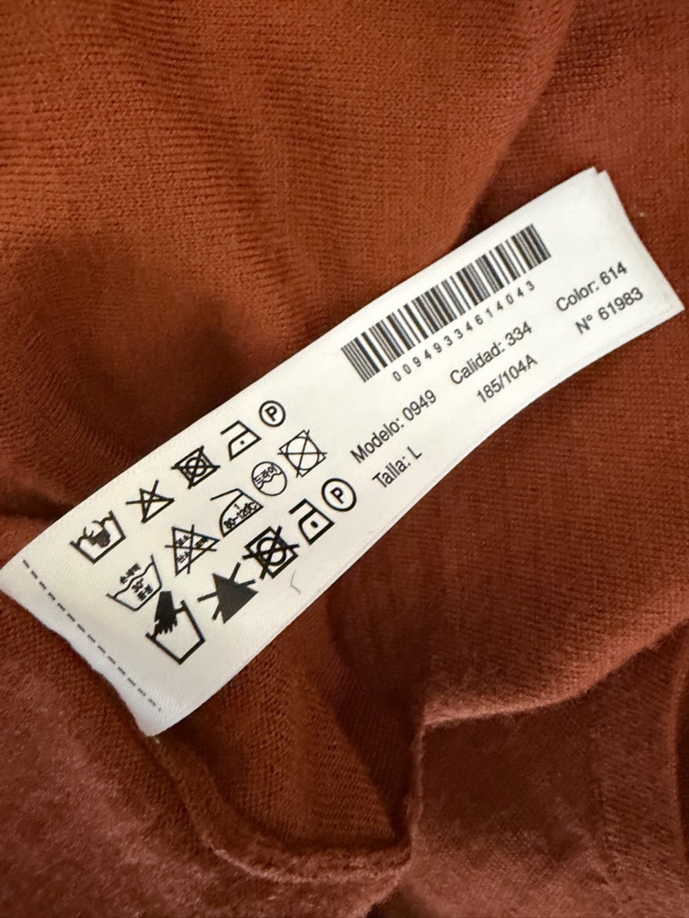 Massimo Dutti Burnt Orange Merino Crewneck - Picture 4 of 4